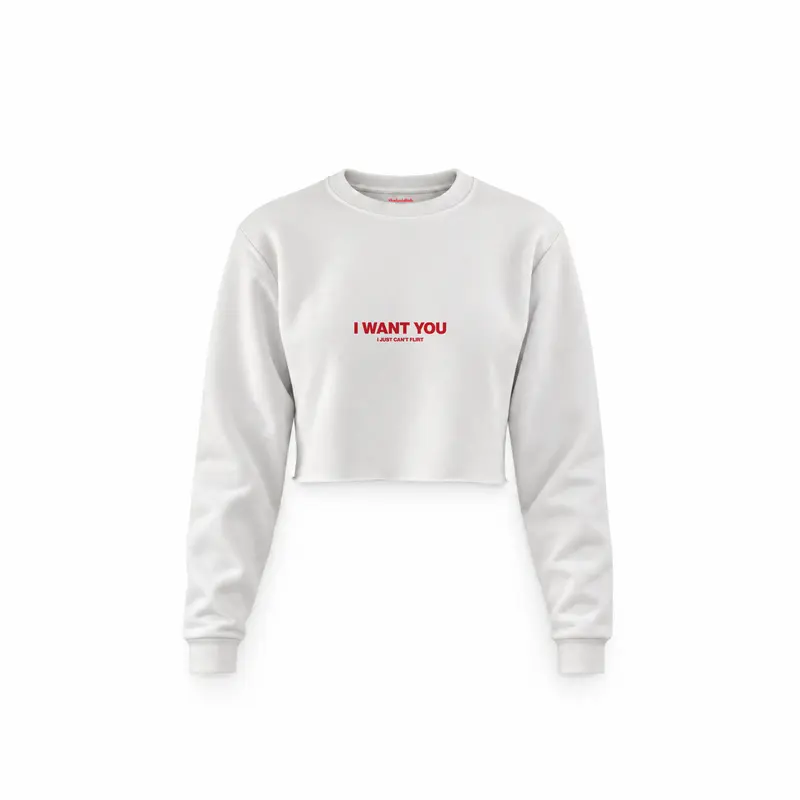 I Want You Crop Sweatshirt