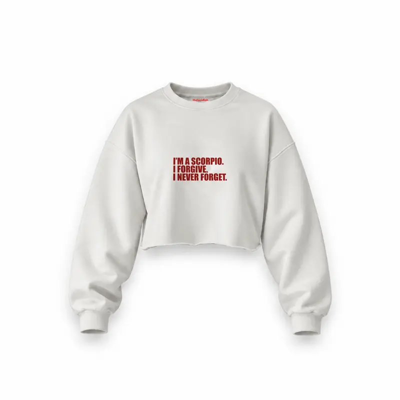I’m a Scorpio Oversize Crop Sweatshirt