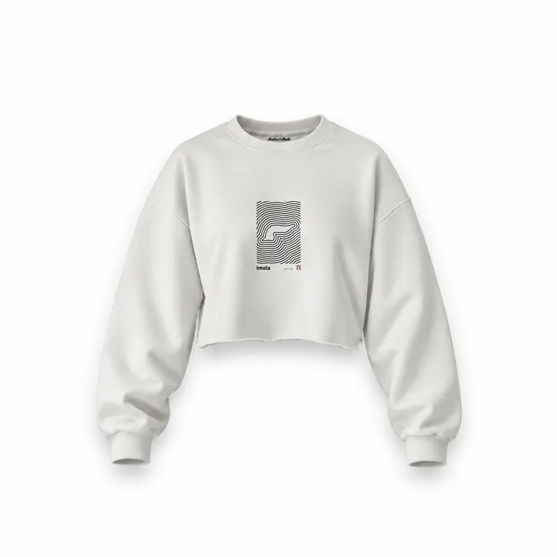 Imola Circuit Artwork Oversize Crop Sweatshirt
