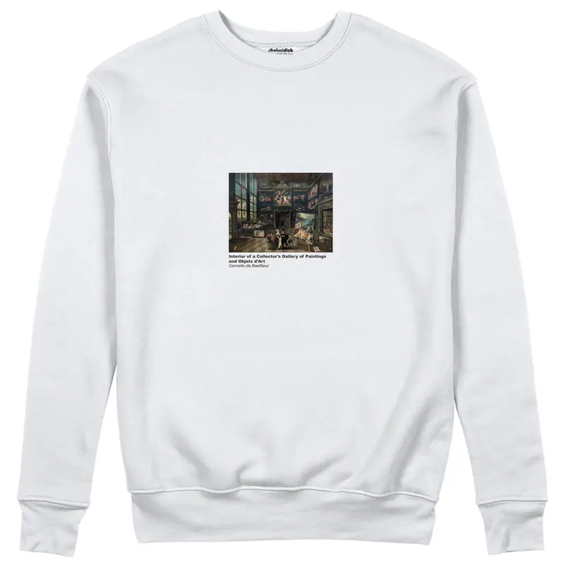 Interior of a Collector's Gallery of Paintings and Objets d'Art Sweatshirt