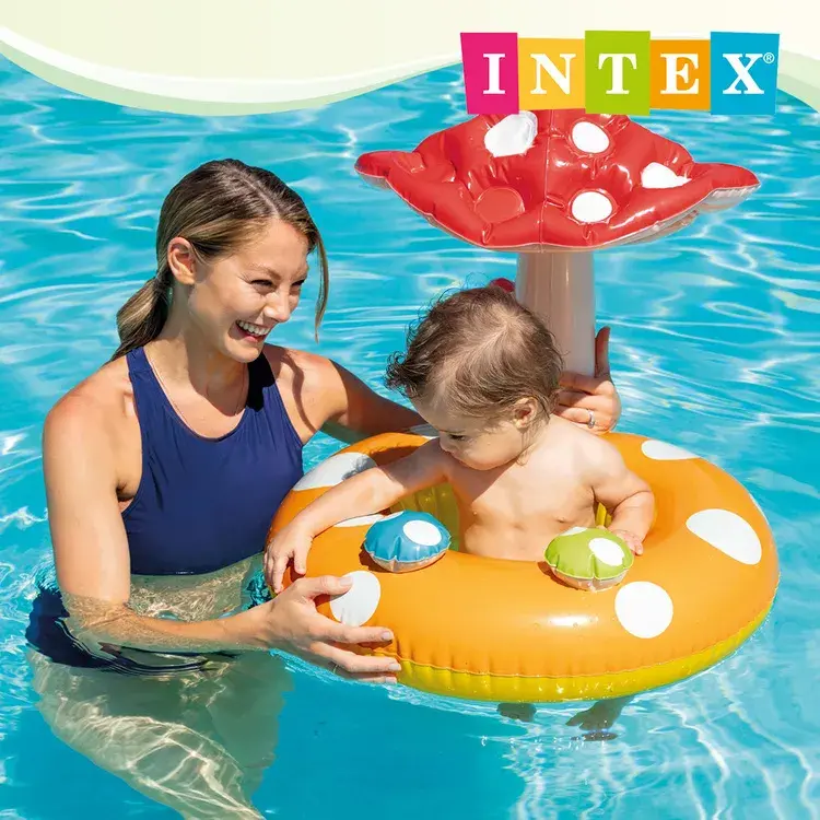 Intex 1-2 Yaş 69 Cm Mantar Görünümlü Gölgelikli Deniz Havuz Simiti