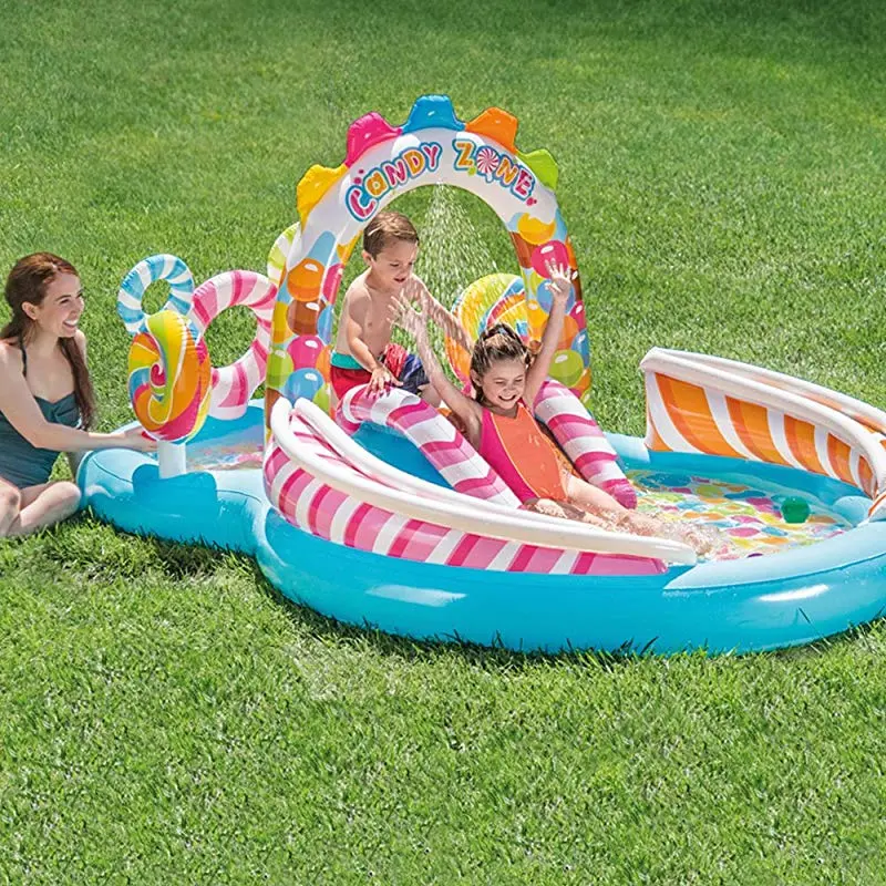 Intex 295x191x130 Cm Şeker Görünümlü Kaydıraklı Şişme Havuz