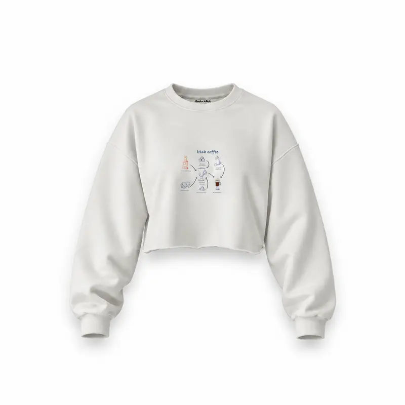 Irish Coffee Oversize Crop Sweatshirt