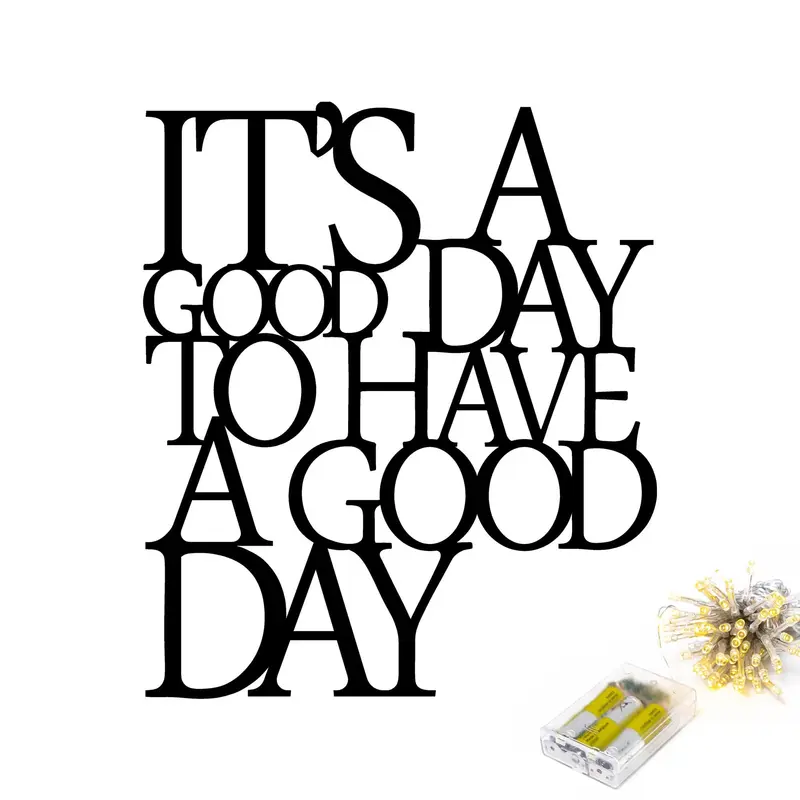 Its A Good Day Yazılı Metal Duvar Panosu - Siyah