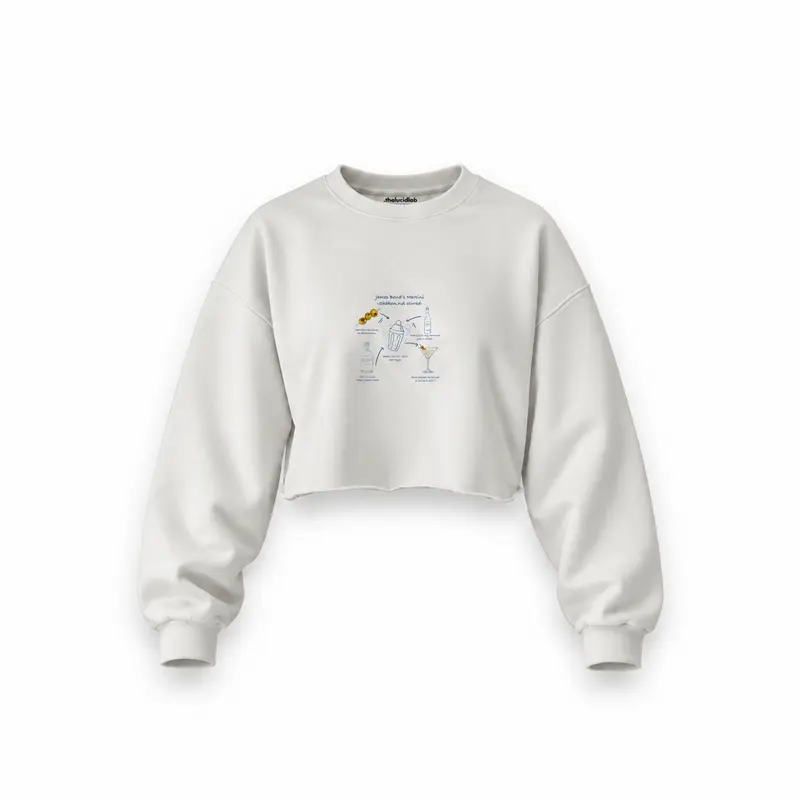 James Bond's Martini Oversize Crop Sweatshirt