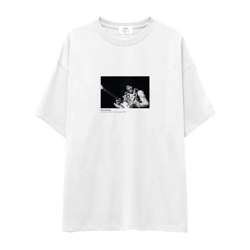 Jimi Hendrix Falkoner Centret Copenhagen 1969 Oversize Tişört