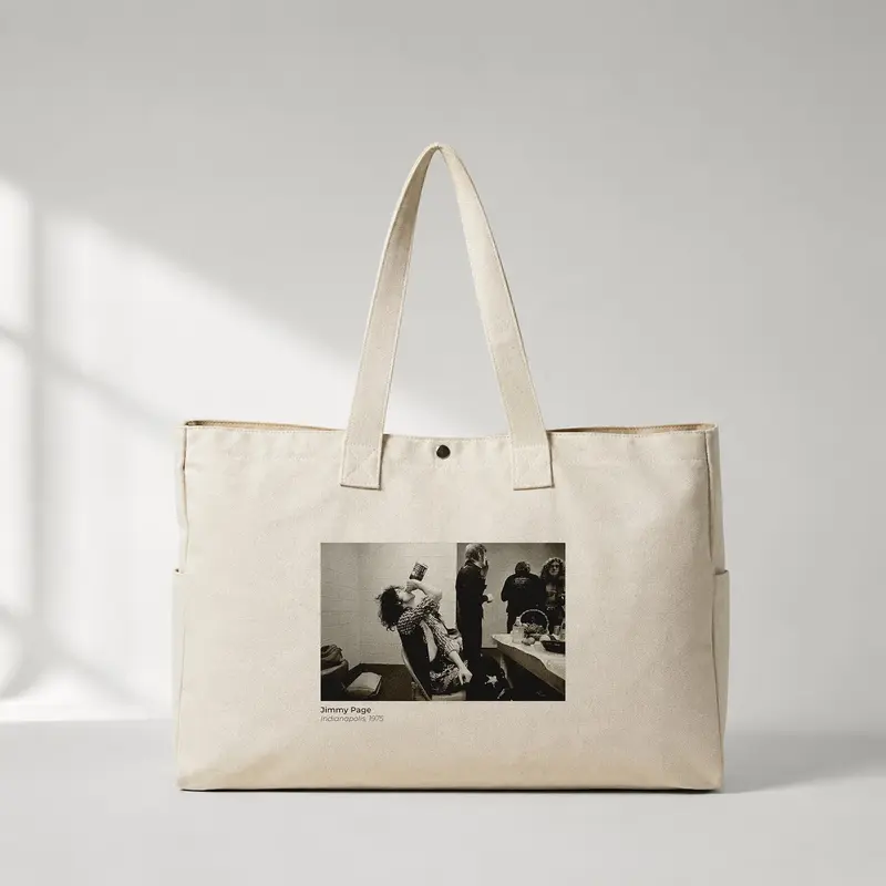 Jimmy Page Backstage Indianapolis 1975 Daily Tote Bag