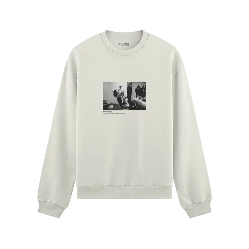 Jimmy Page Backstage Indianapolis 1975 Oversize Sweatshirt
