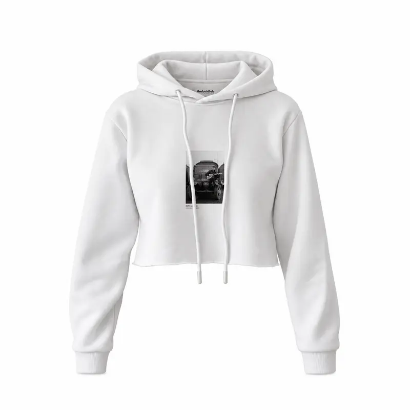 John Lennon Hamburg 1960 Crop Hoodie
