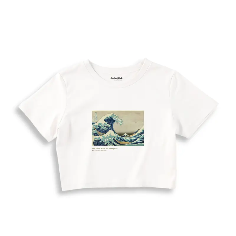 Kanagawa Oki Nami Ura Crop Tişört