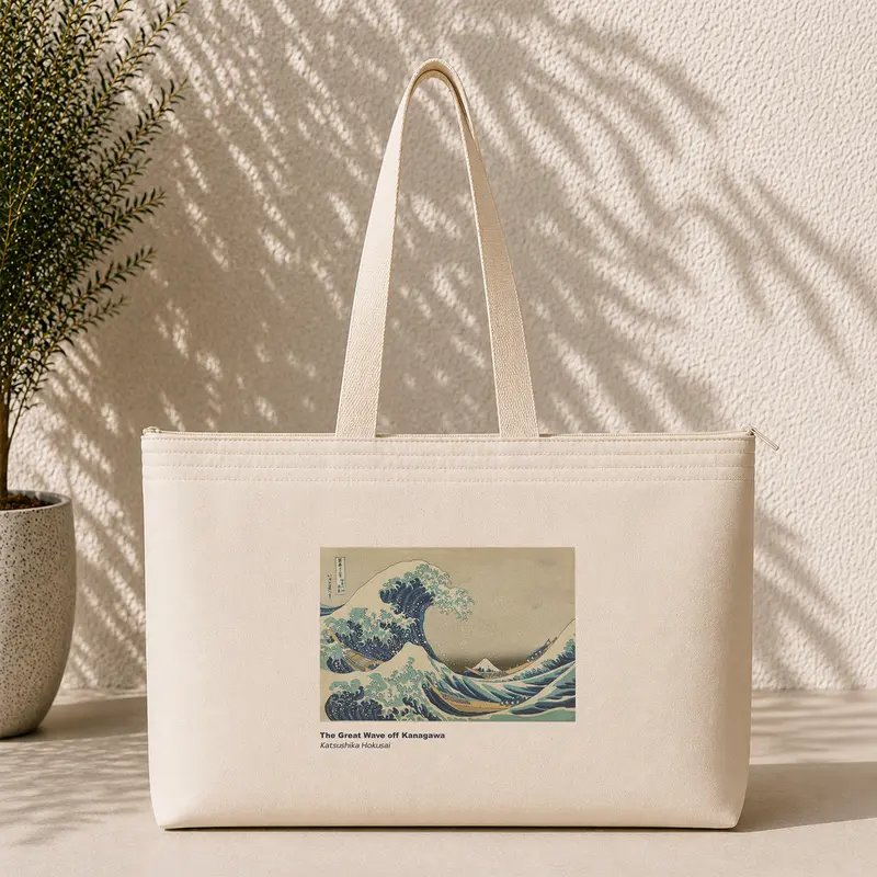 Kanagawa Oki Nami Ura Weekend Tote Bag