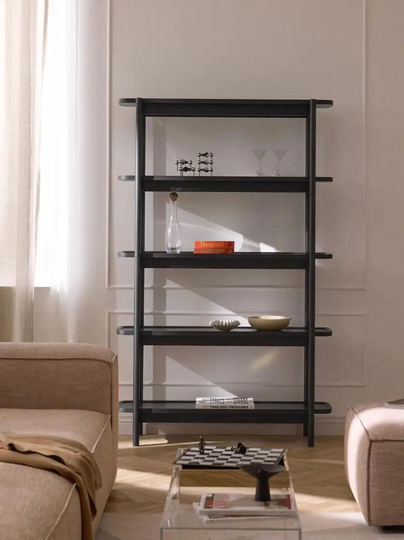 Kanz Plus Ahşap Kitaplık Siyah