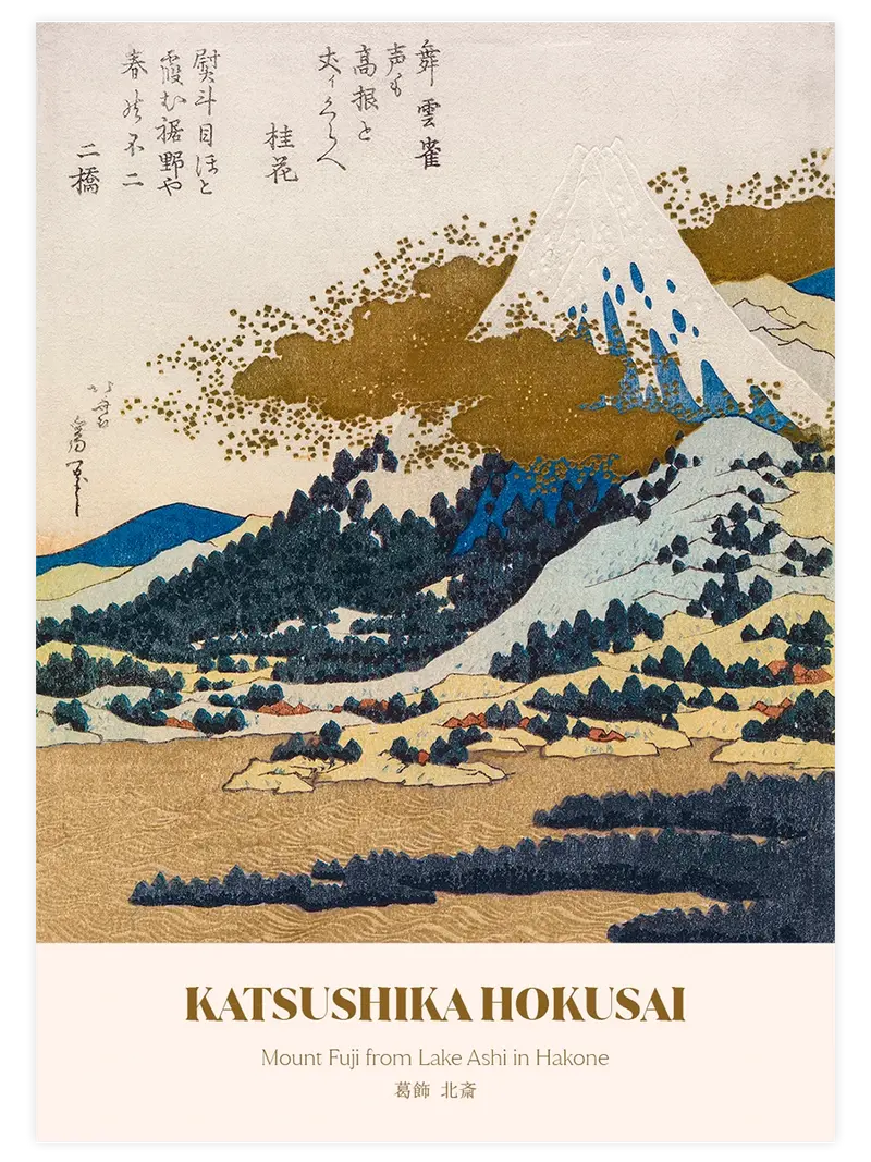 Katsushika Hokusai Mount Fuji from Lake Ashi - Art Print