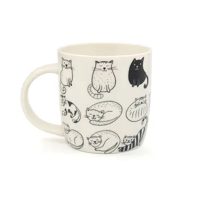 Kedi Motifli Kupa Mug 8.3x9 cm