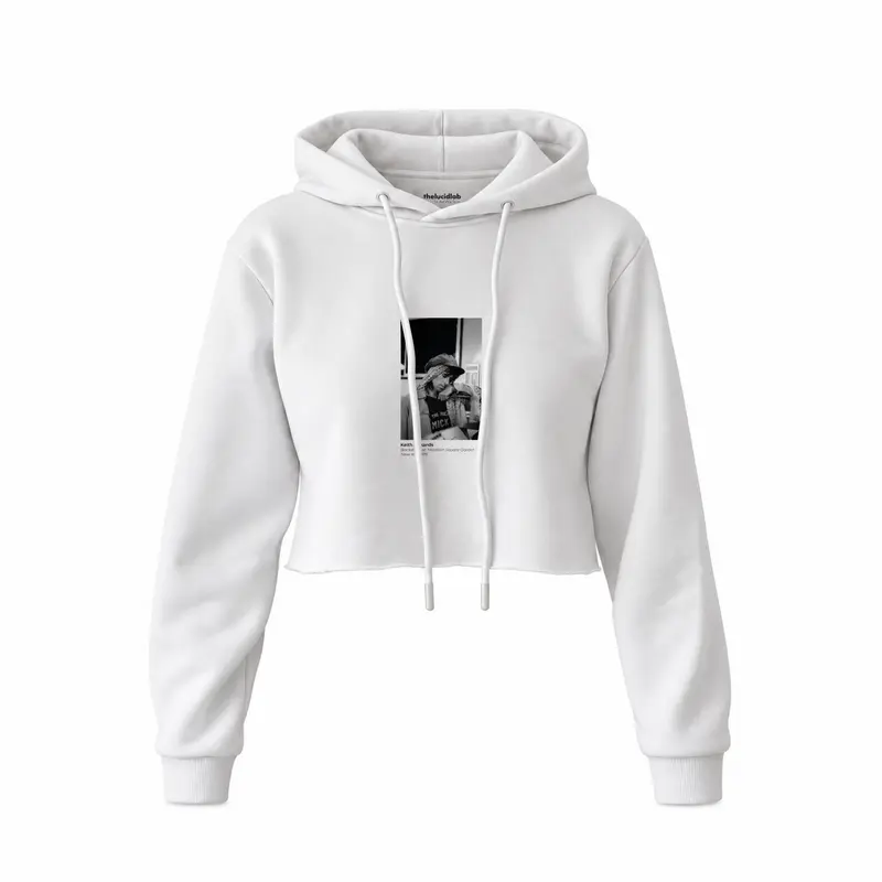 Keith Richards backstage at Madison Square Garden New York 1975 Crop Hoodie