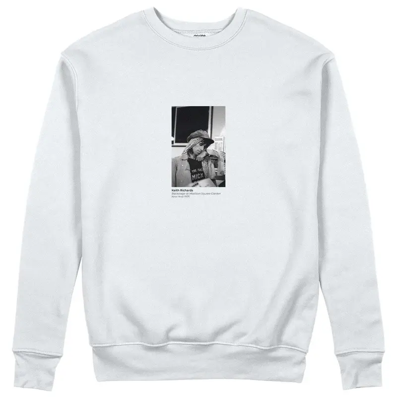 Keith Richards backstage at Madison Square Garden New York 1975 Sweatshirt