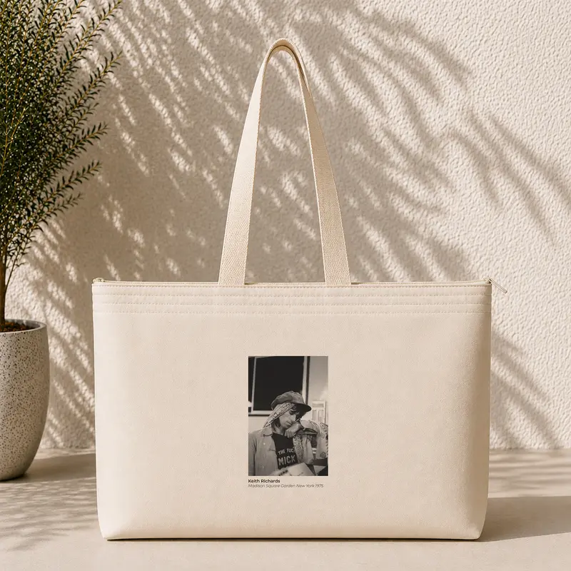 Keith Richards backstage at Madison Square Garden New York 1975 Weekend Tote Bag