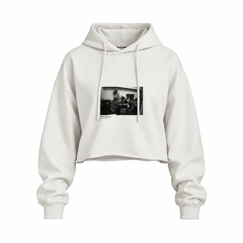 Keith Richards Boston 1975 Oversize Crop Hoodie