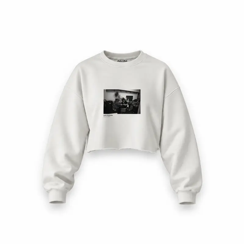 Keith Richards Boston 1975 Oversize Crop Sweatshirt