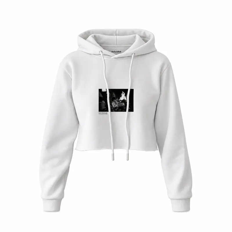 Keith Richards Connecticut 1977 Crop Hoodie