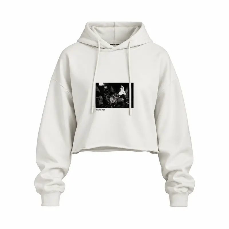 Keith Richards Connecticut 1977 Oversize Crop Hoodie