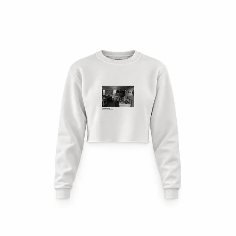 Keith Richards Montauk New York 1975 Crop Sweatshirt