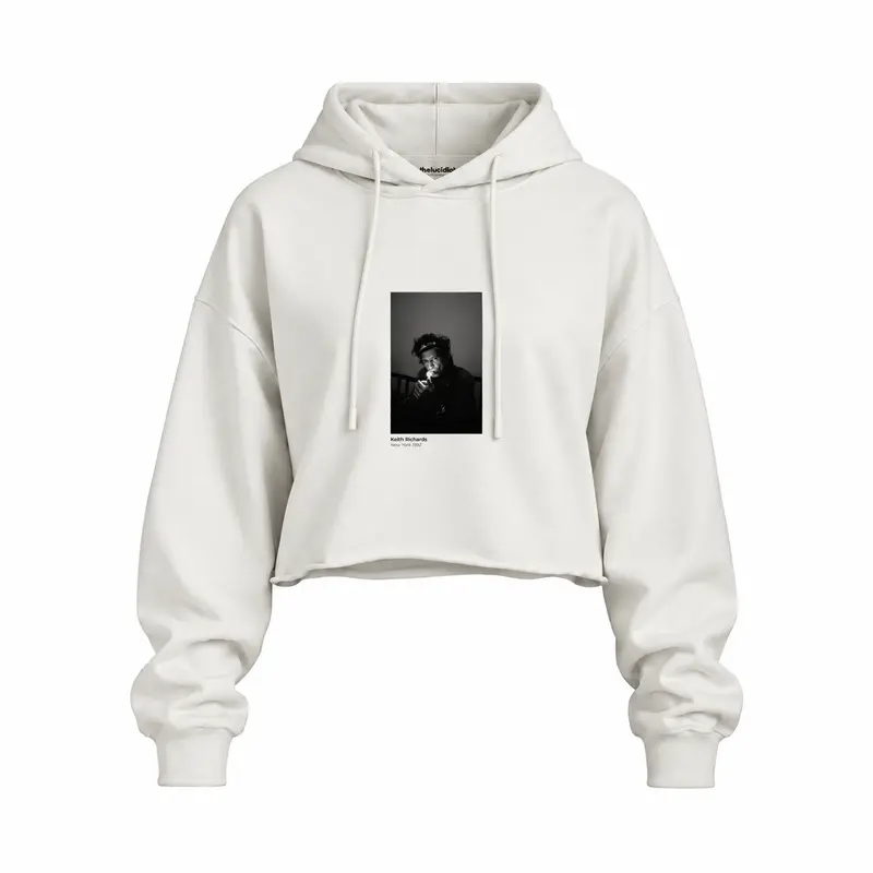 Keith Richards New York 1992 Oversize Crop Hoodie