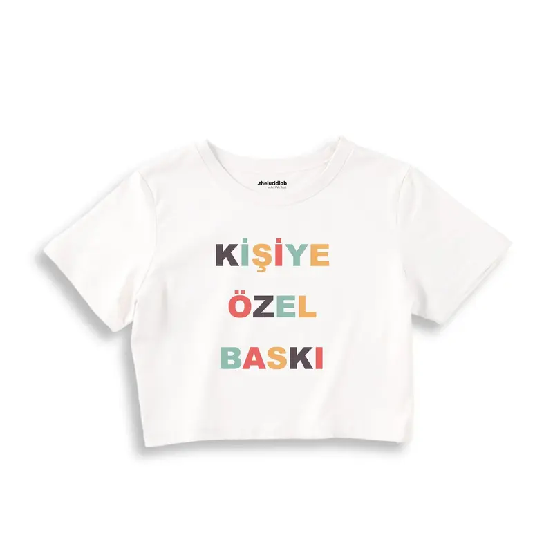Kişiye Özel Baskılı Crop Tişört
