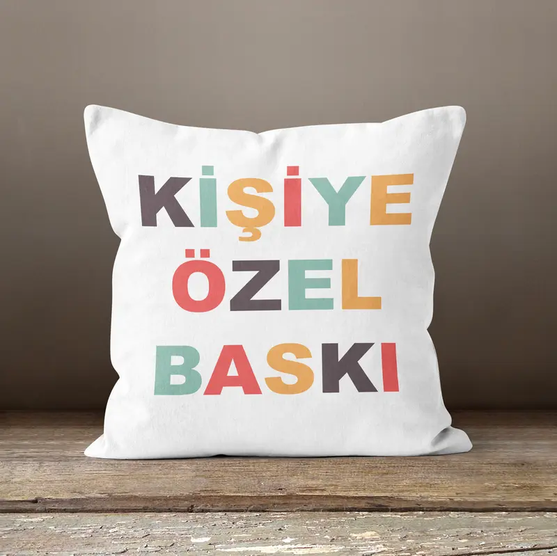 Kişiye Özel Çift Taraflı Kırlent Kılıfı 2 Adet