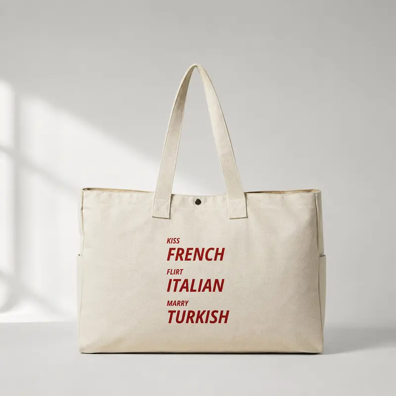 Kiss Flirt Marry Daily Tote Bag
