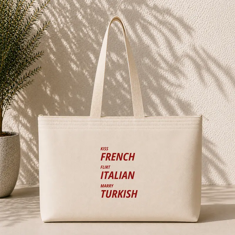 Kiss Flirt Marry Weekend Tote Bag