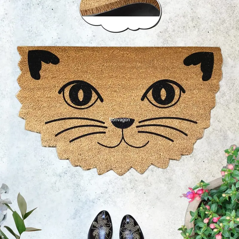 Kitty 45x75cm Doğal Koko Hindistan Cevizi Kapı Önü Paspas Grazie
