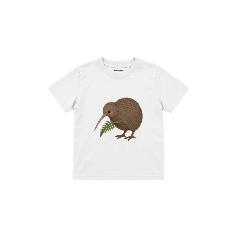 Kiwi Bird with a Small Fern Çocuk Tişört