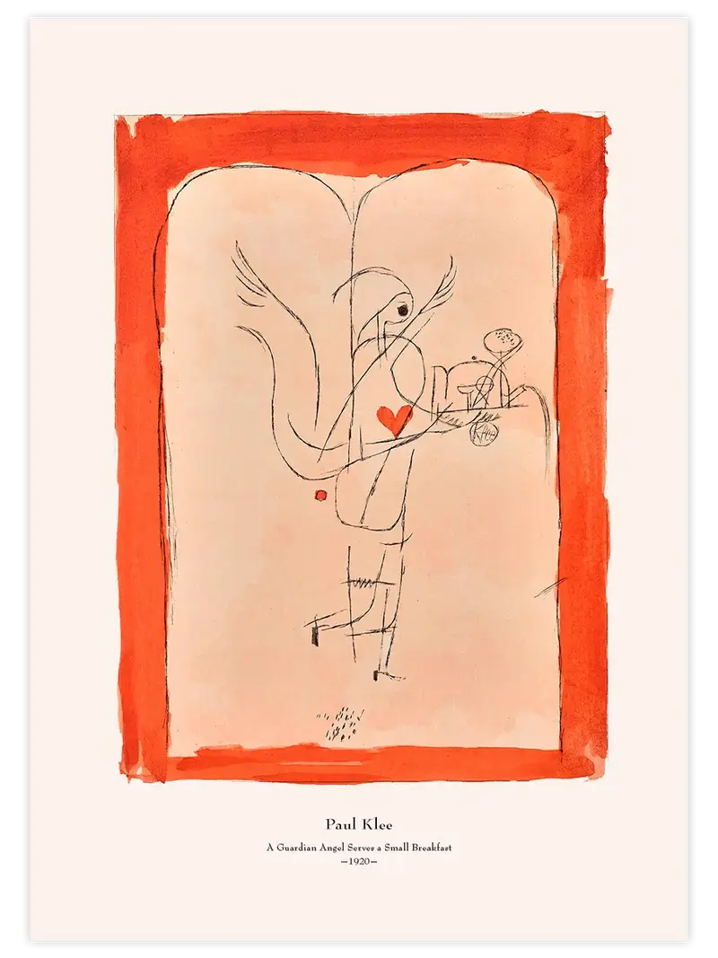 Klee A Guardian Angel Serves a Small Breakfast - Art Print