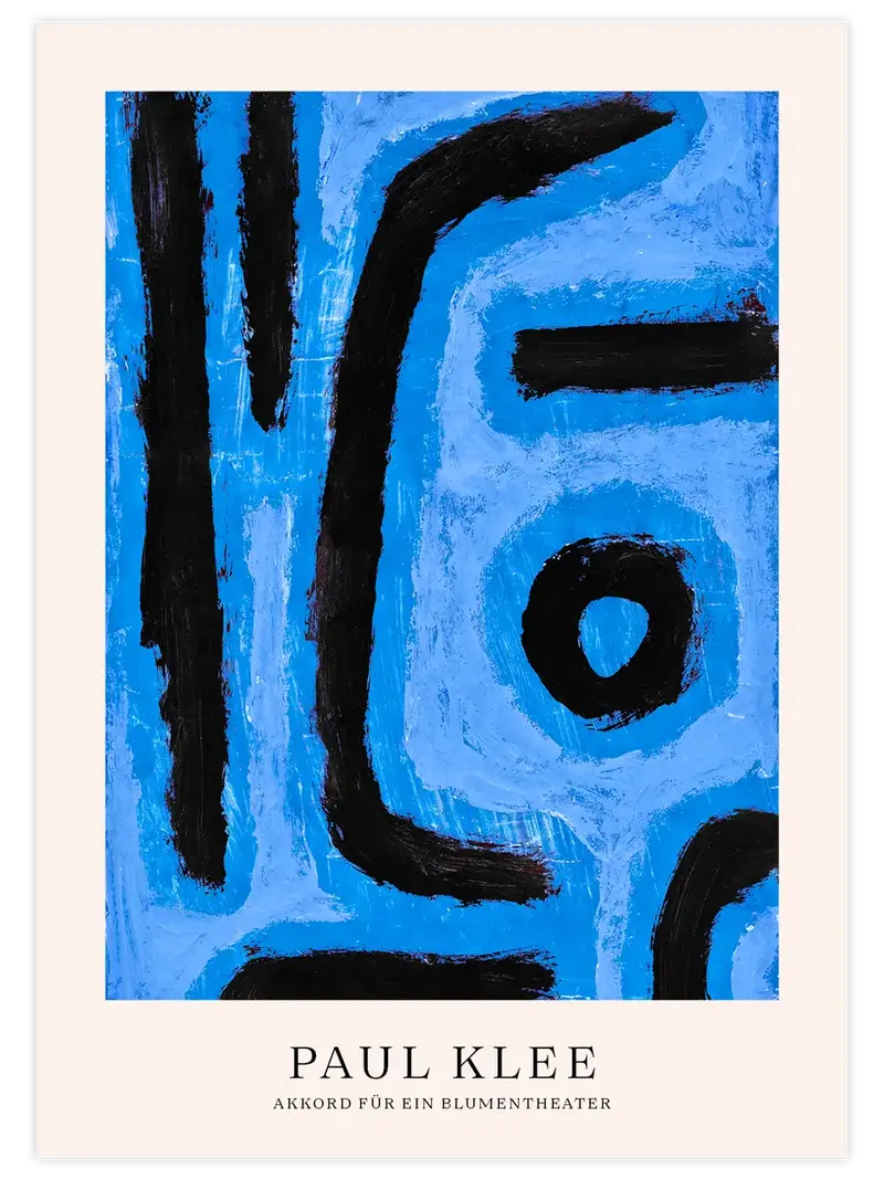 Klee Akkord für ein Blumentheater - Art Print