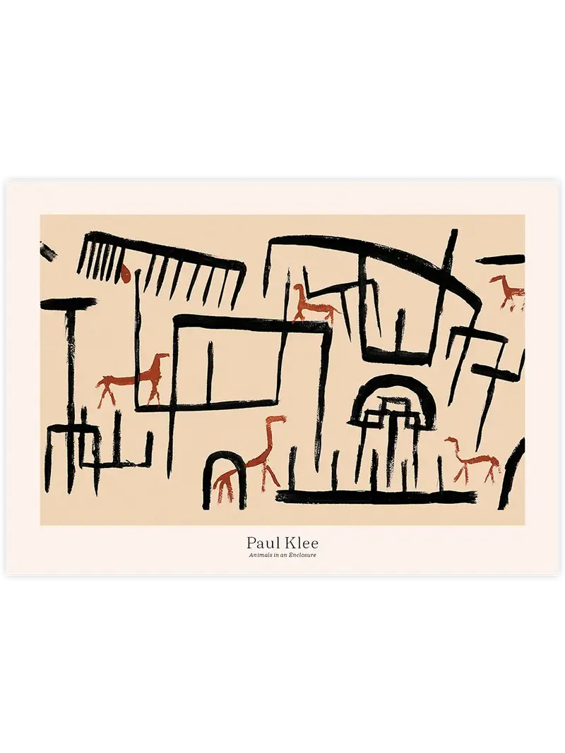 Klee Animals in an Enclosure - Art Print