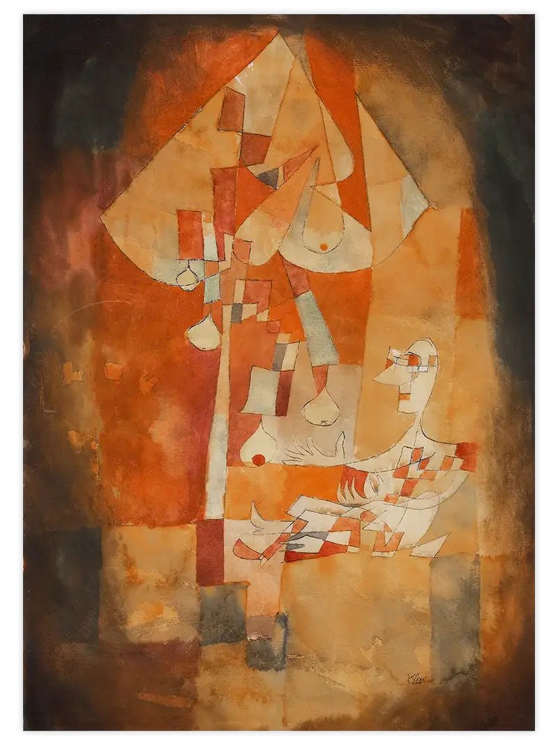 Klee Armut Ağacının Altındaki Adam - Art Print