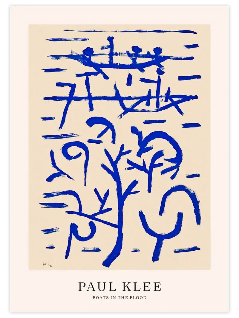 Klee Boats in the Flood - Art Print