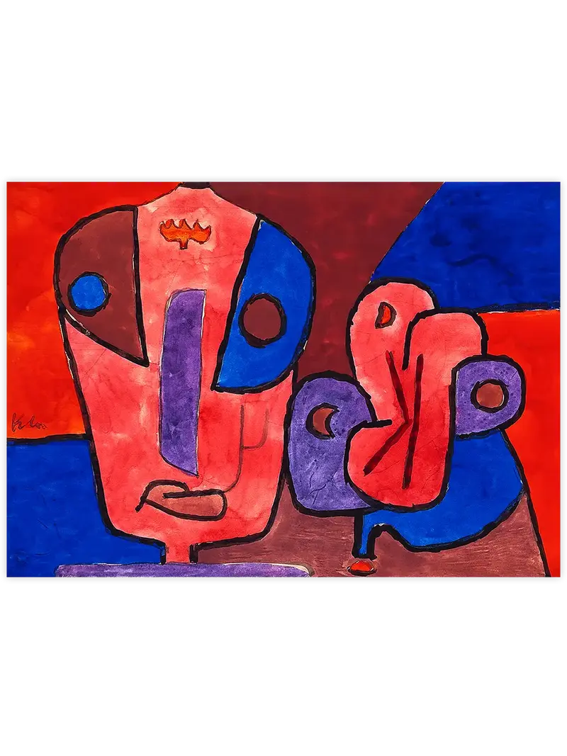 Klee Der Clown und seine Blume - Art Print