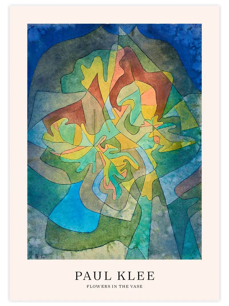 Klee Flowers in the Vase - Art Print