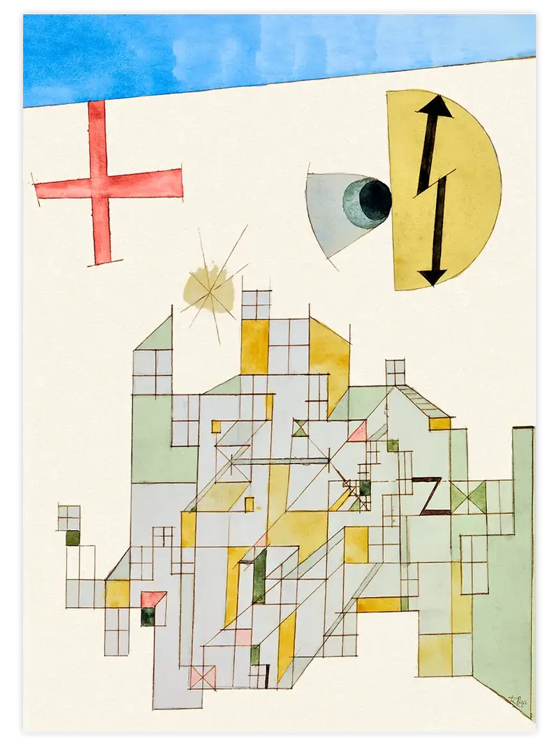Klee House of the Z Company - Art Print
