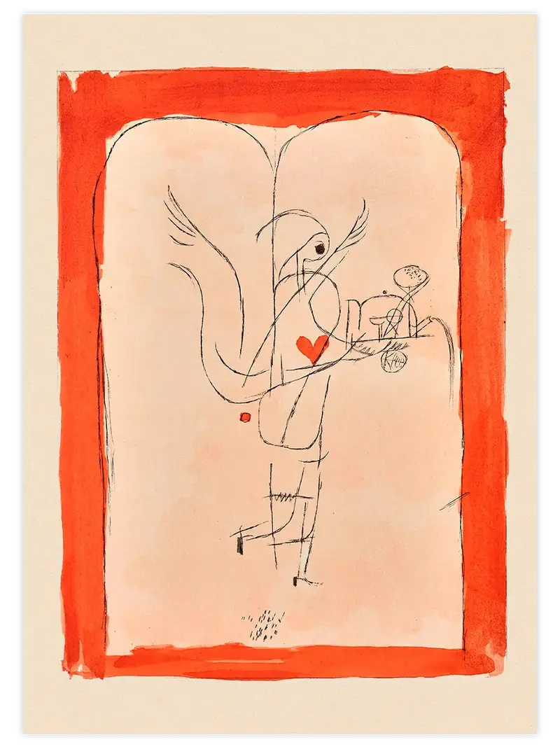 Klee Koruyucu Melek Küçük Bir Kahvaltı Sunuyor - Art Print