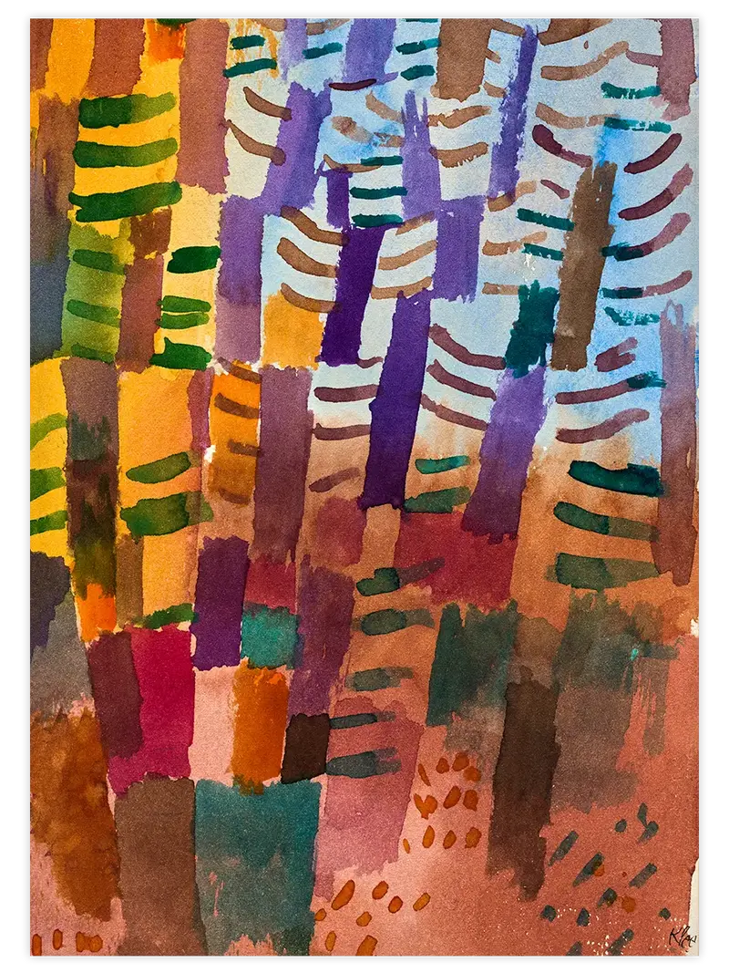 Klee Pine Forest - Art Print