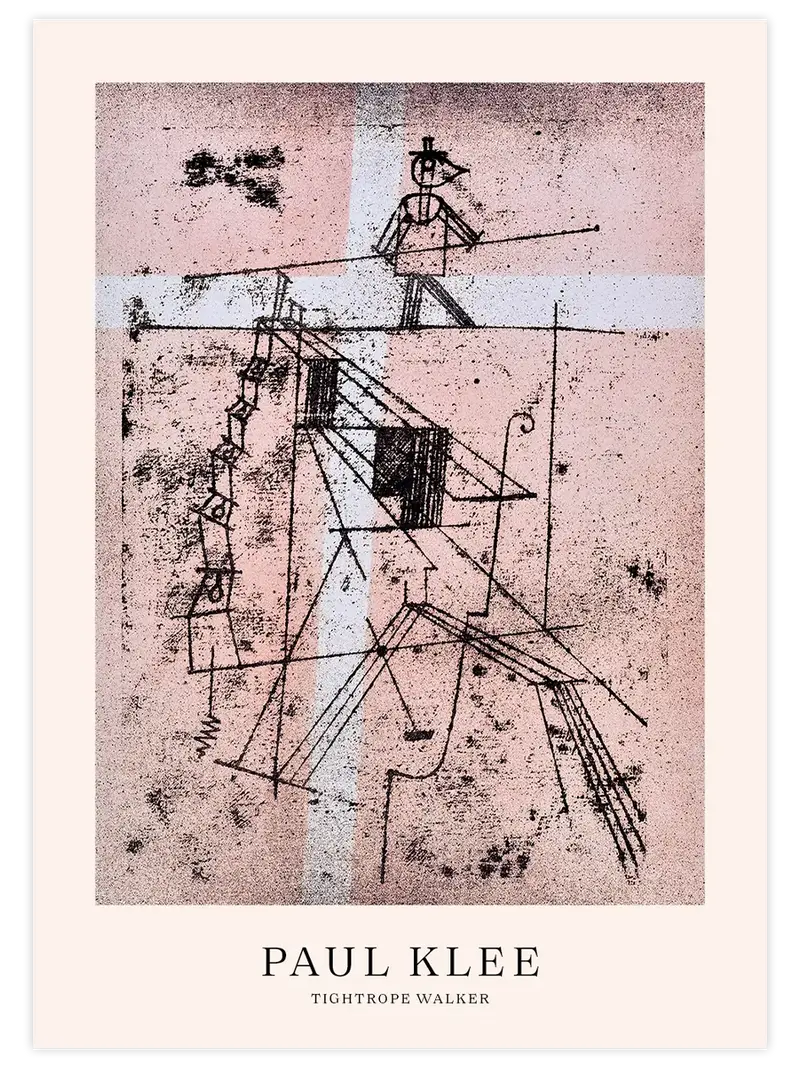 Klee Tightrope Walker - Art Print