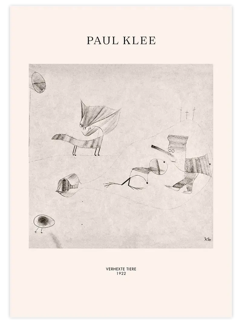 Klee Verhexte Tiere - Art Print