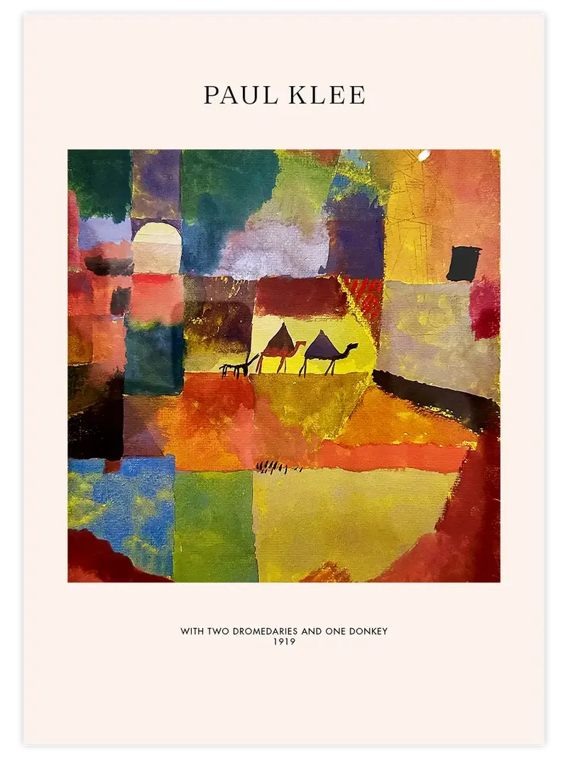 Klee With two Dromedaries and one Donkey - Art Print