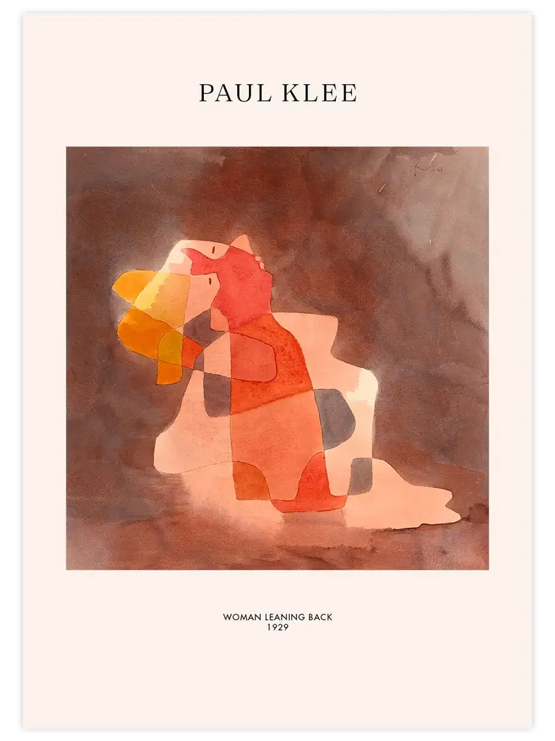 Klee Woman Leaning Back - Art Print