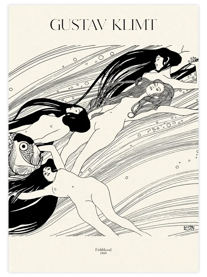 Klimt Fishblood - Art Print