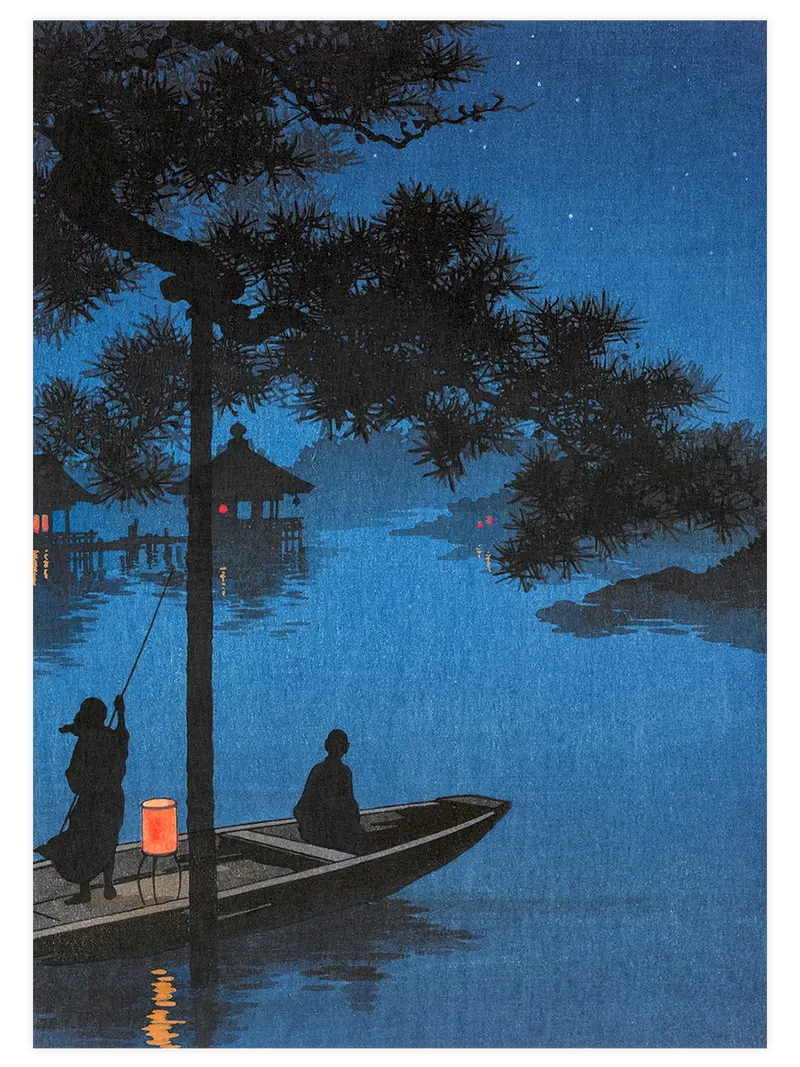 Koho Stars over Biwa Lake - Art Print