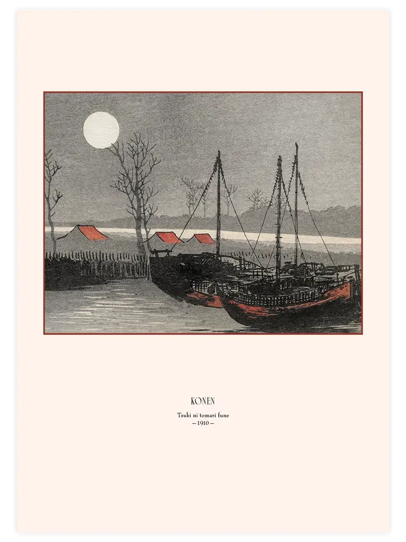 Konen Boats and Houses - Art Print